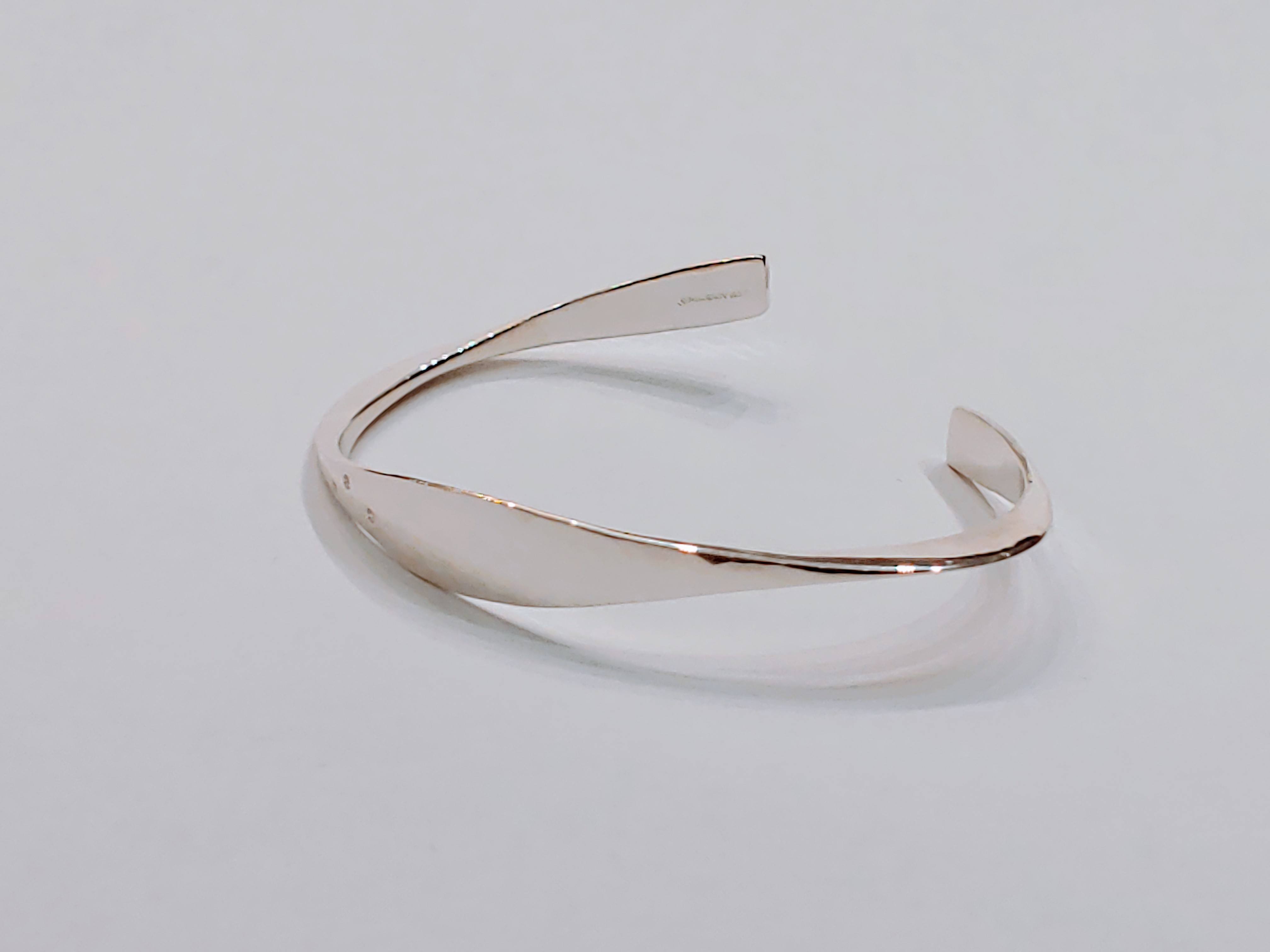 Sterling Silver and Diamond Torque Bracelet | Von Bargen's Jewelry