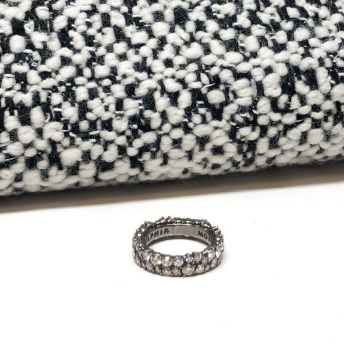 Medium Diamond and Black Rhodiumed Confetti Ring
