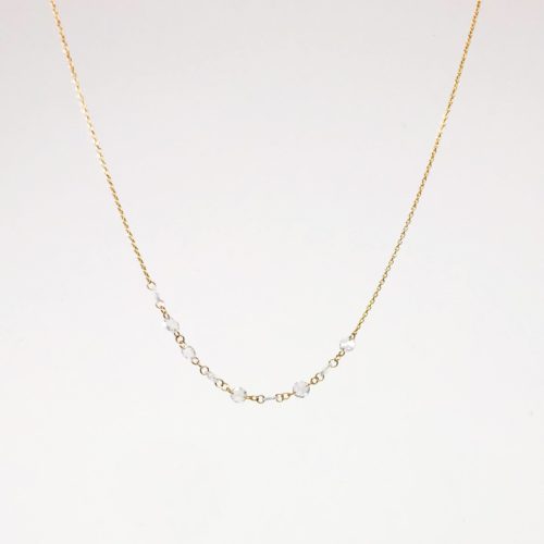 0.86 CT Drilled Diamond Necklace