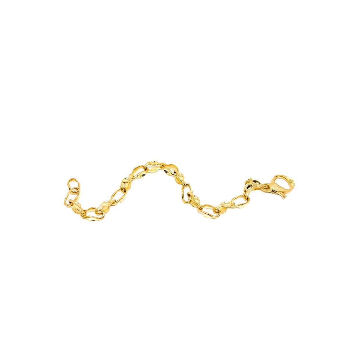 Yellow Gold Organic Chain Bracelet