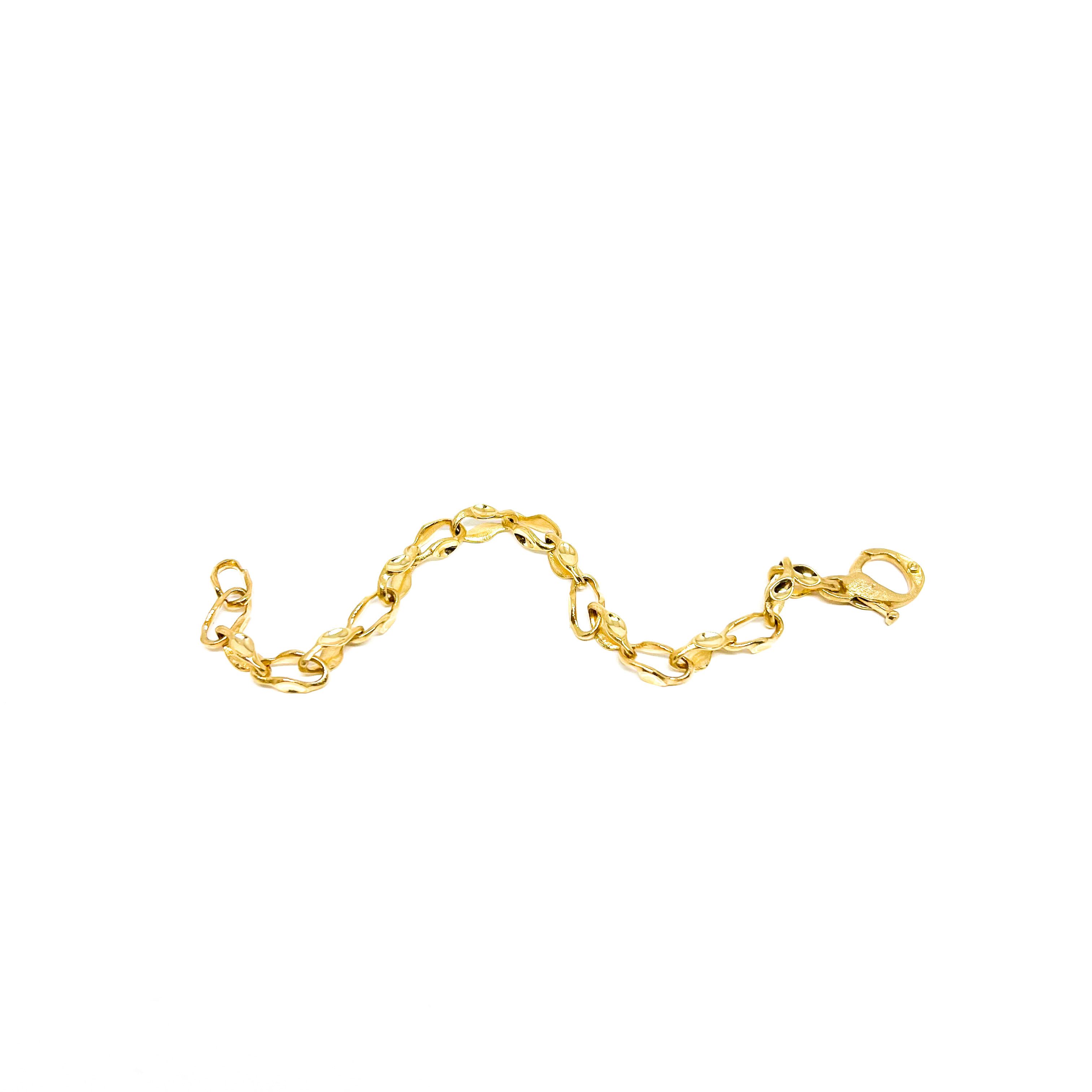 Yellow Gold Organic Chain Bracelet | Von Bargen's Jewelry