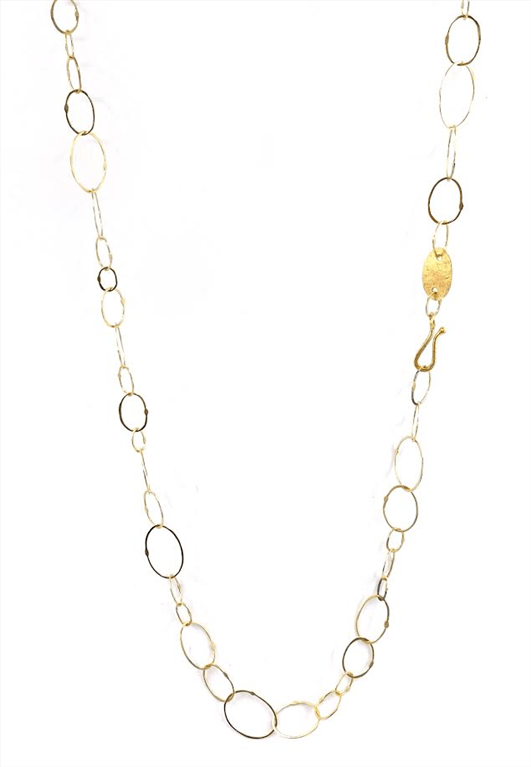 22 inch Yellow Gold Oval Link Chain