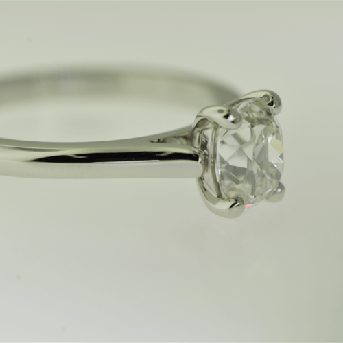 Platinum and Diamond Solitaire Engagement Ring 1.03