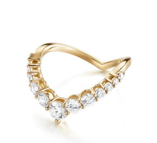 18 karat yellow gold and diamond 'Aria V Ring'