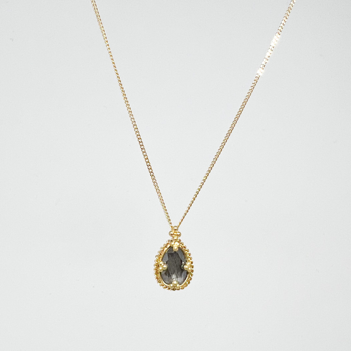 Gray Diamond Pendant Necklace