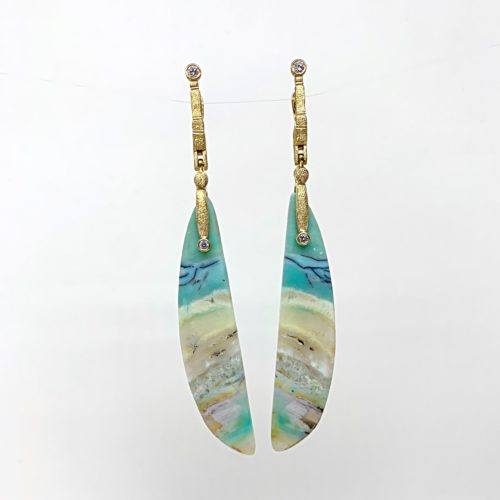 Indonesian Opal Sticks and Stones Earrings