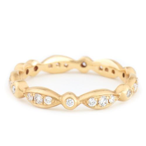 Yellow Gold and Diamond Round and Marquise Band