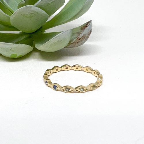 Yellow Gold and Sapphire Eleanor Ring
