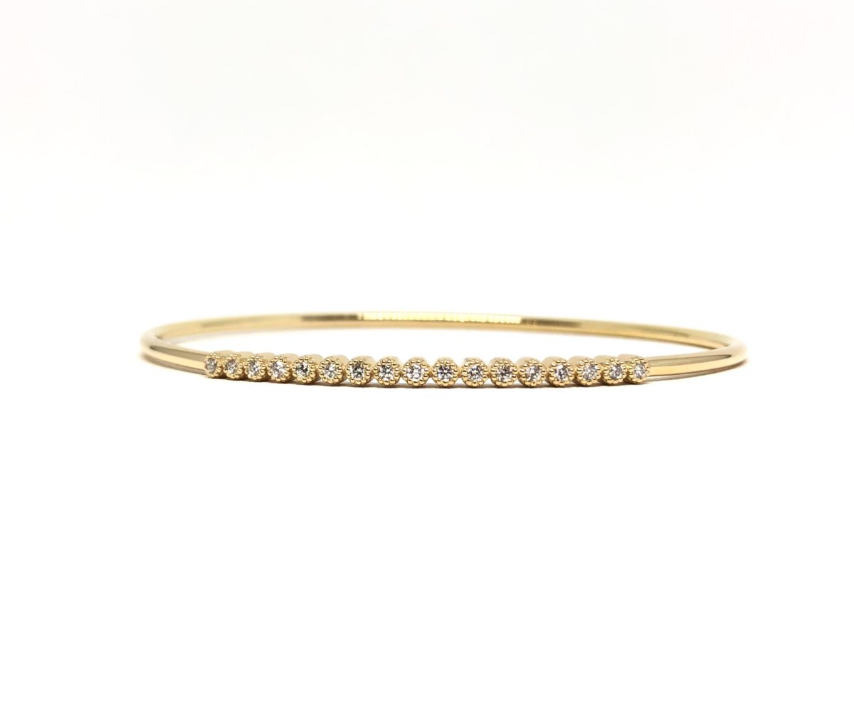 Gold & Diamond Pinpoint Bracelet