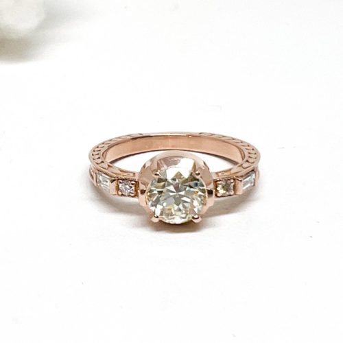 Rose Gold and 1.09 CT Diamond Ring