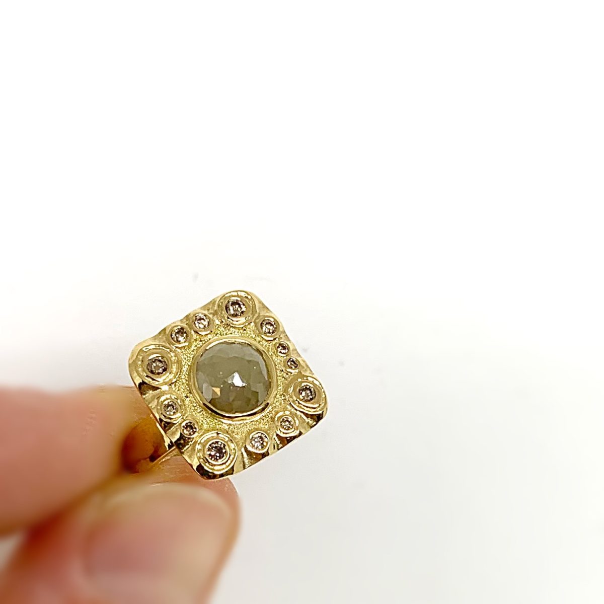 Square Bezel Diamond Ring