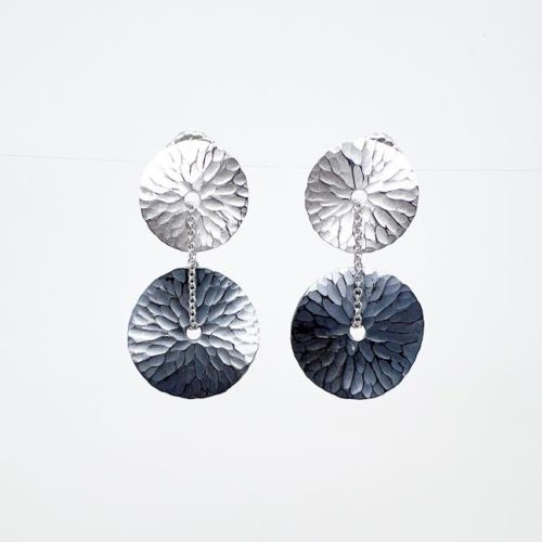 Two Disc Eco Silver Oasis Earrings