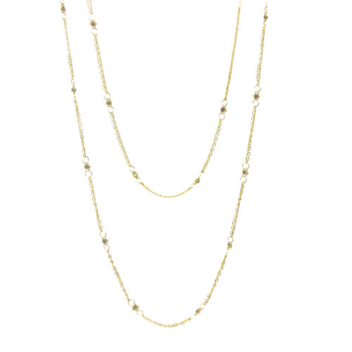 Gold and Champagne Diamond Whisper Necklace