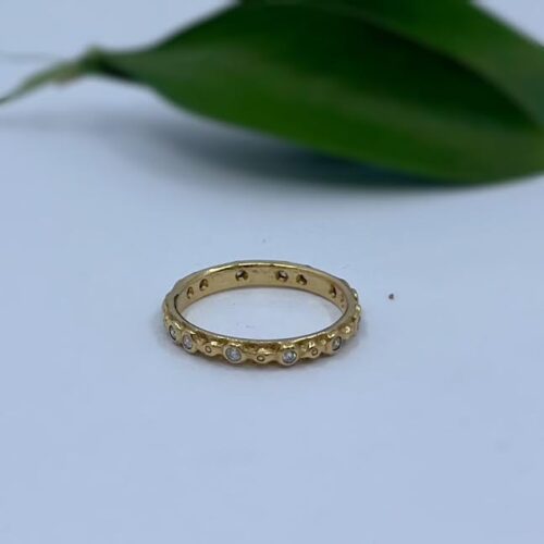 Textured Gold and Diamond Band