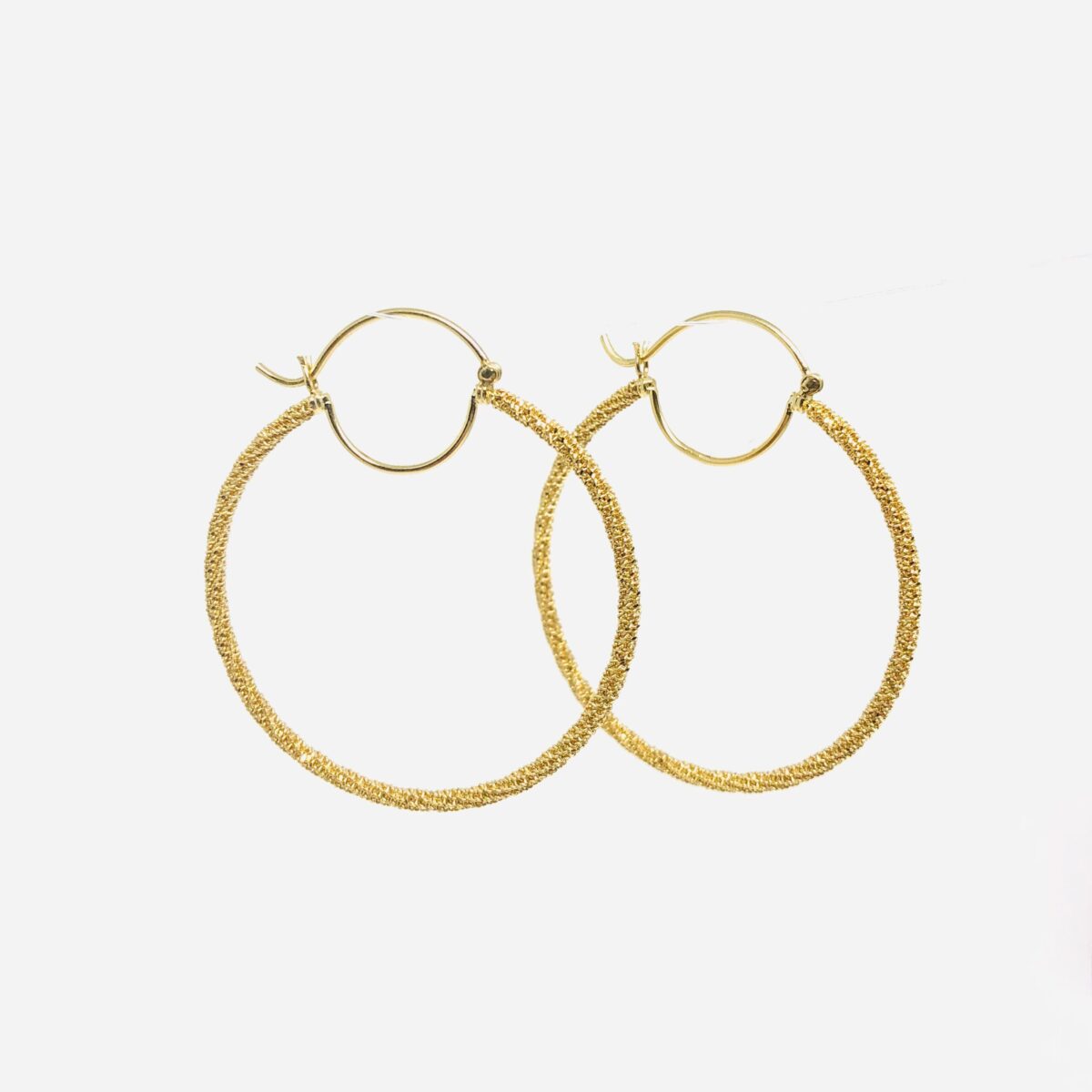 Large Gold Stardust Hoops