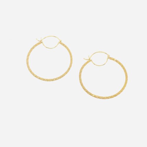 Large Gold Stardust Hoops