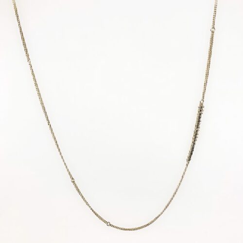 Yellow Gold and Black Diamond Textile Necklace