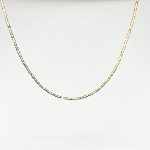 Yellow Gold and White Gold Roundelle Necklace