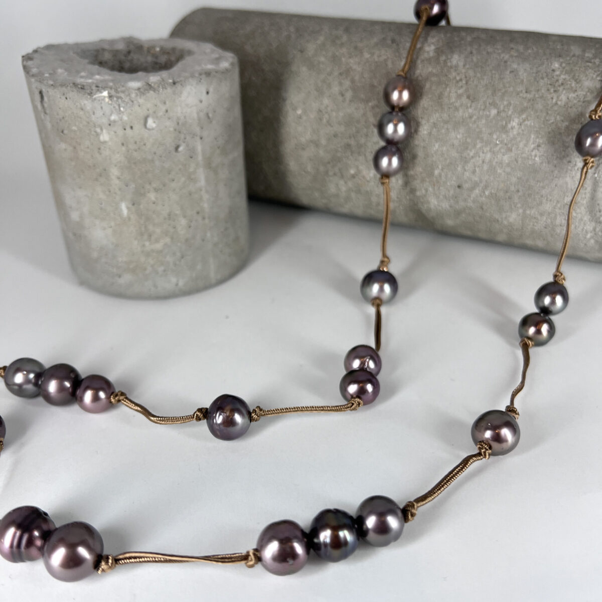 Corded Brown Tahitian Pearl Necklace