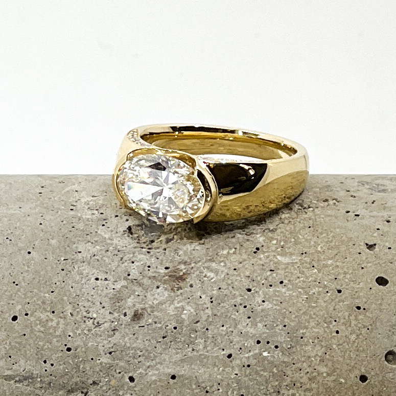 Modern 2.50 CT Oval Ring