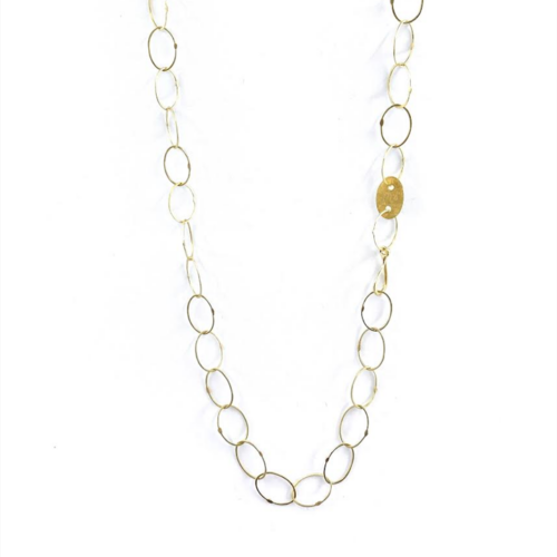Yellow Gold Delicate Oval Link Necklace