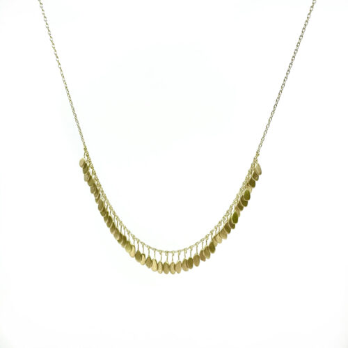 Yellow Gold Golden Seeds Arc Necklace