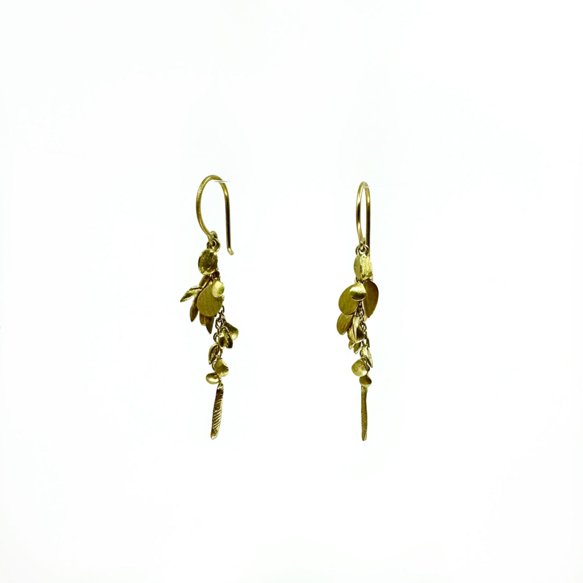 Yellow Gold Short Meadow Earrings