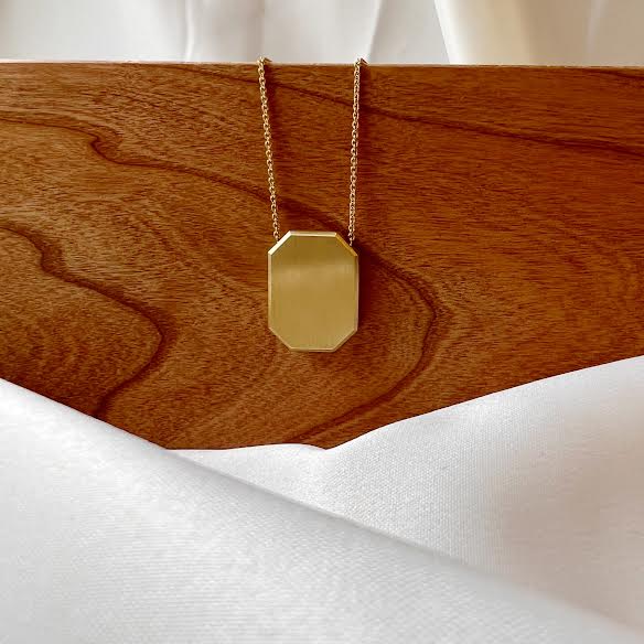 Yellow Gold Cut Corner Locket By Ruthie Murray For VBJ