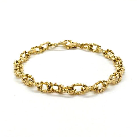 Yellow Gold and Diamond Link Bracelet