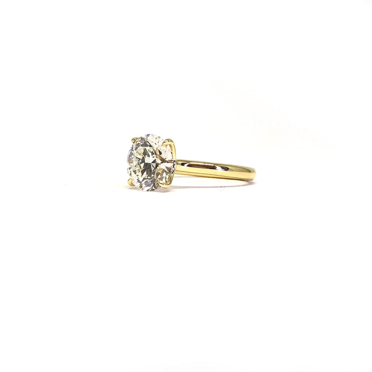 3 Carat Yellow Gold Solitaire