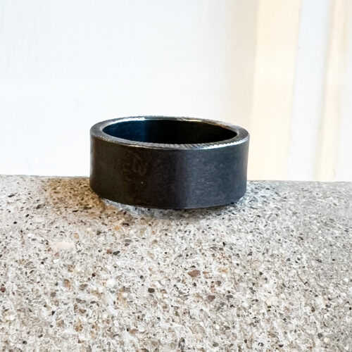 9mm Oxidized Sterling Silver Men’s Band
