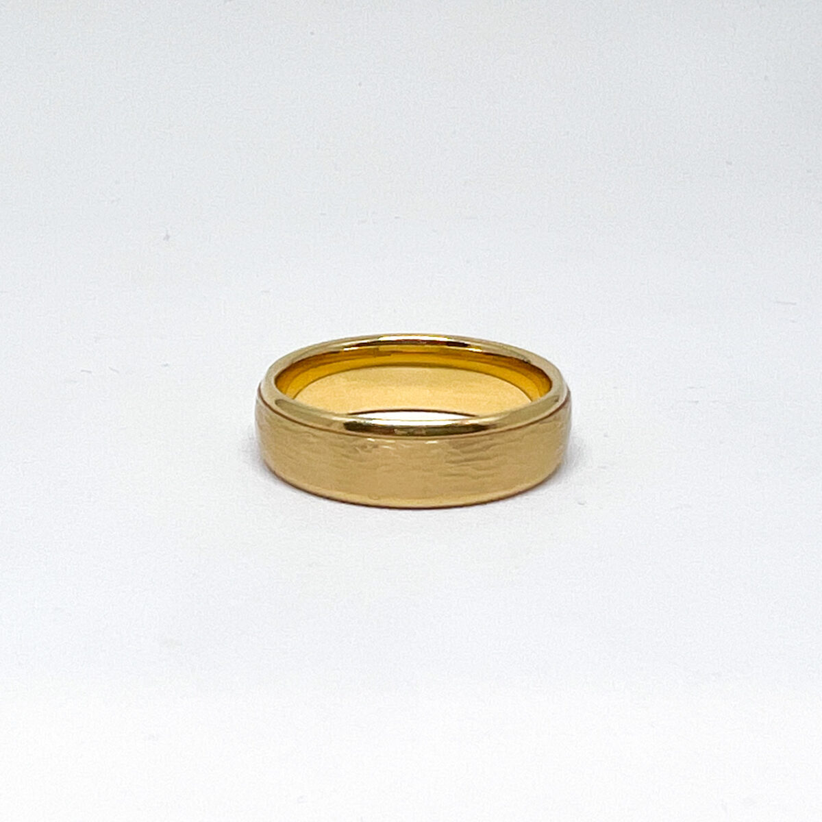 Men's Yellow Gold Hammered Band
