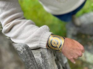 Bullseye Gold, Silver and Diamond Cuff