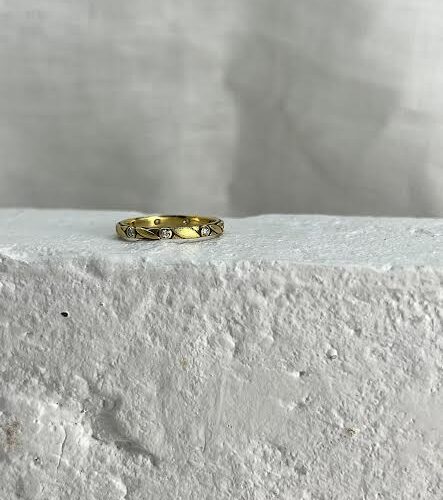 Yellow Gold and Diamond Vine Ring