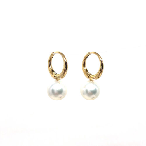 Yellow Gold South Sea Pearl Earrings