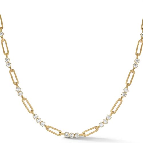 Yellow Gold and Diamond 'Pia' Station Necklace