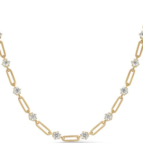 Yellow Gold and Diamond 'Pheobe' Necklace