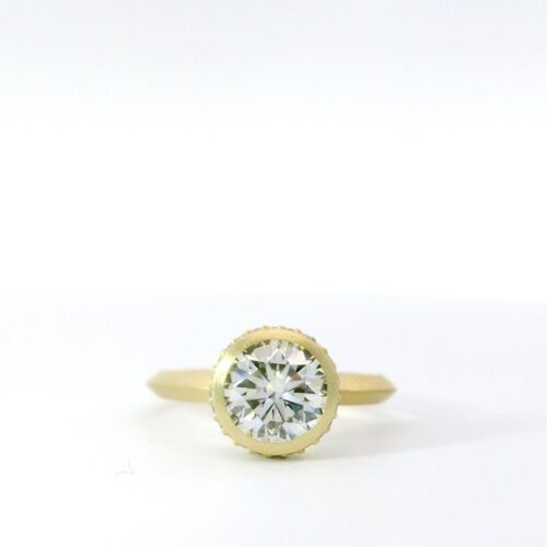 Yellow Gold and Diamond Engagement Ring