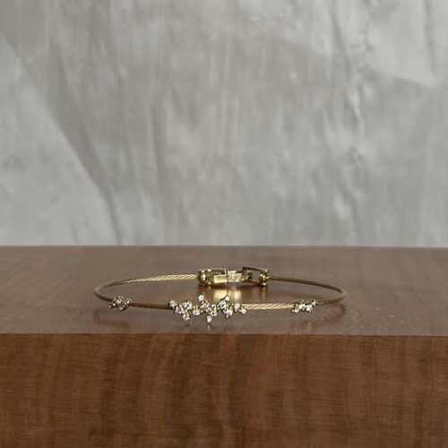 "Confetti" Single Wire Diamond Bracelet