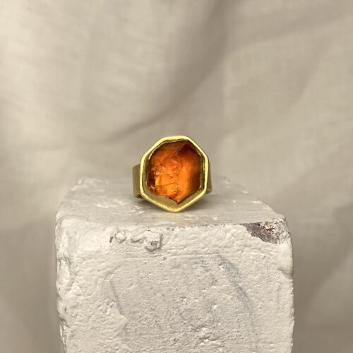 Yellow Gold and Citrine Ring
