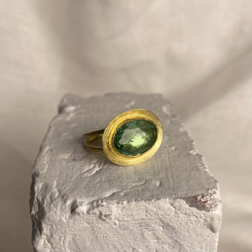 Yellow Gold and Tourmaline Ring
