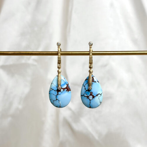 Kazakhstan Turquoise 'Sticks and Stones' Earrings