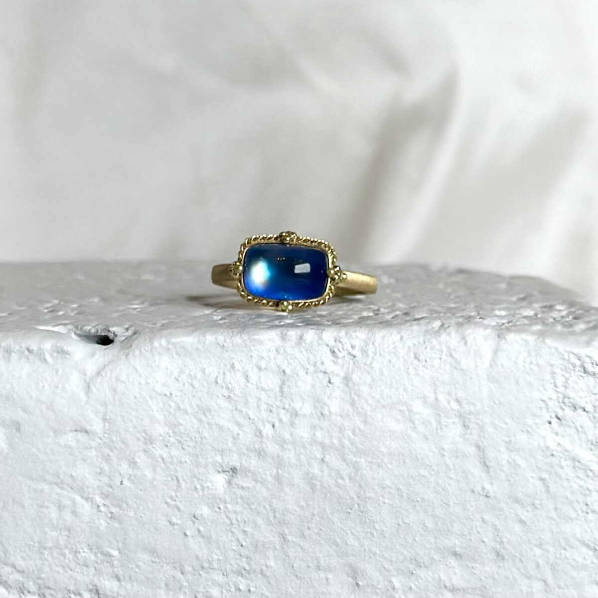 Rectangular Moonstone Ring