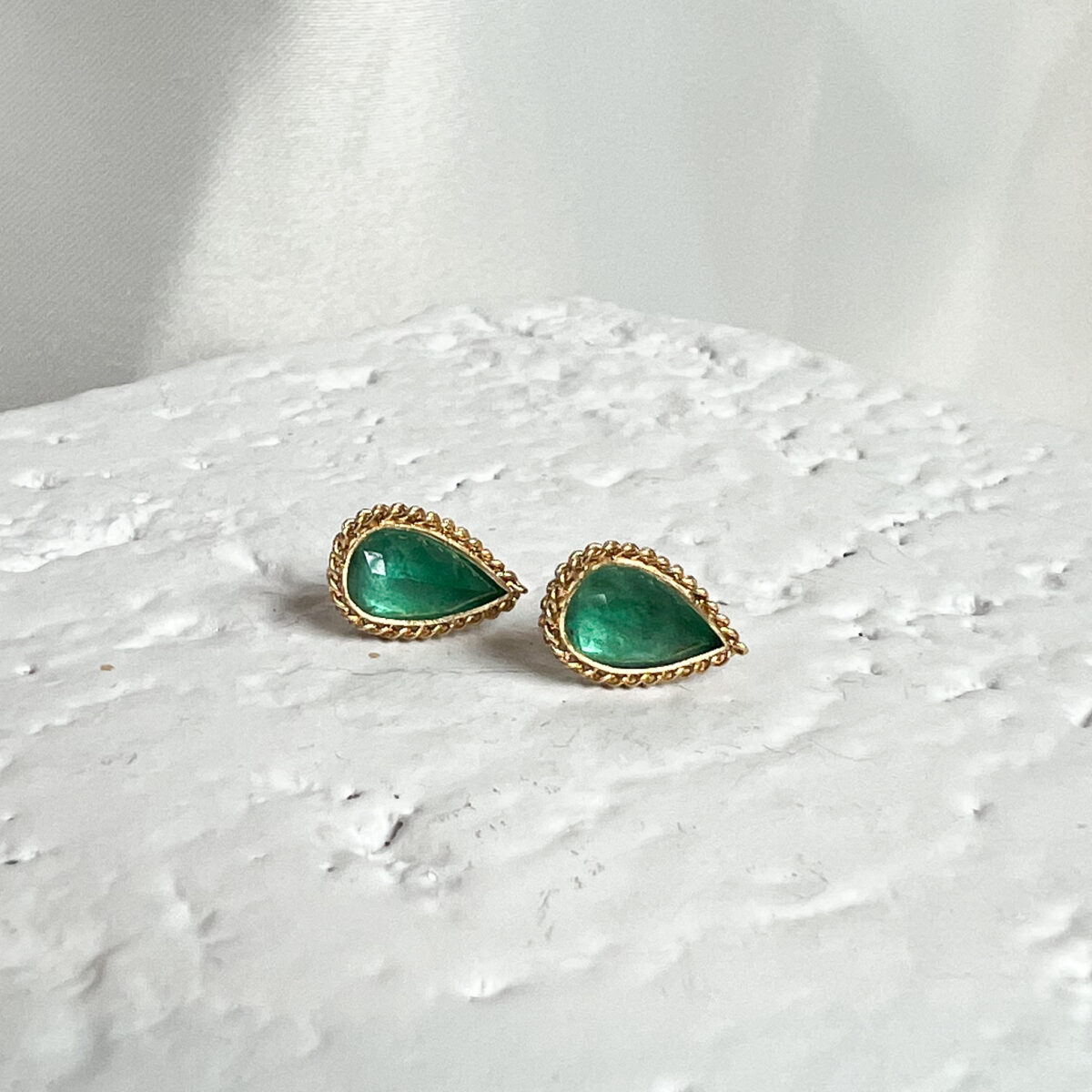 Columbian Emerald Stud Earrings