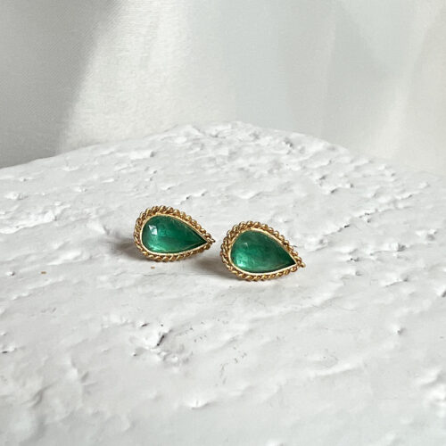 Columbian Emerald Stud Earrings