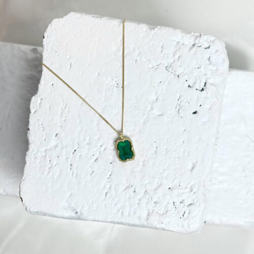 Rectangular Emerald Pendant