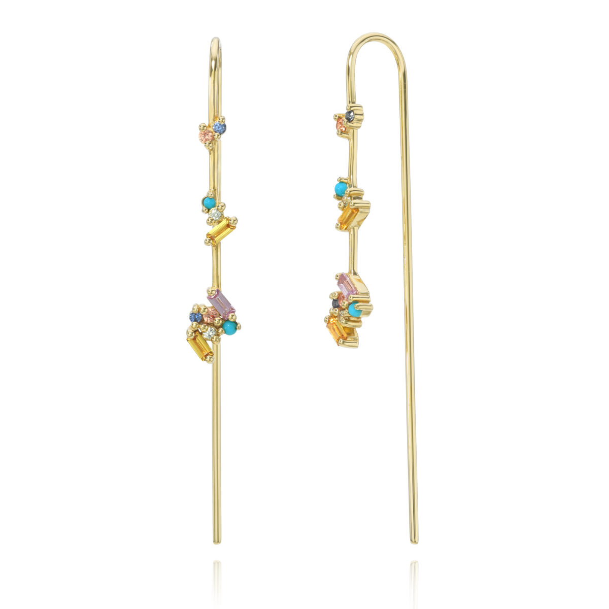 Motley Luxe Sapphire Threader Earrings