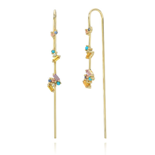 Motley Luxe Sapphire Threader Earrings