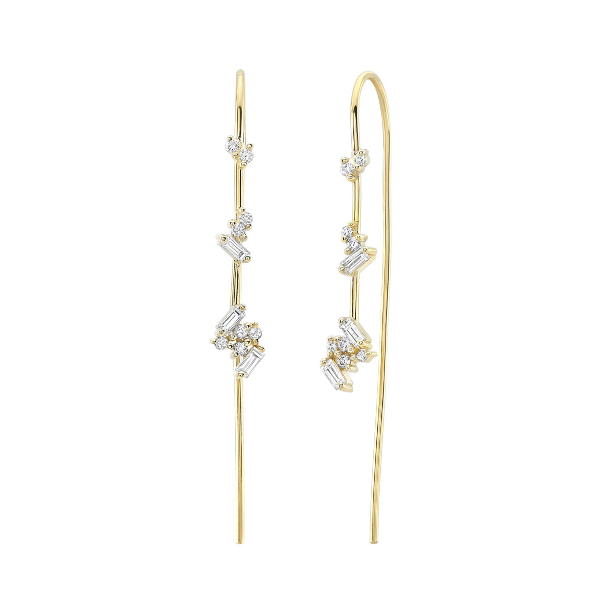 Yellow Gold and Diamond Luxe Threader Earring