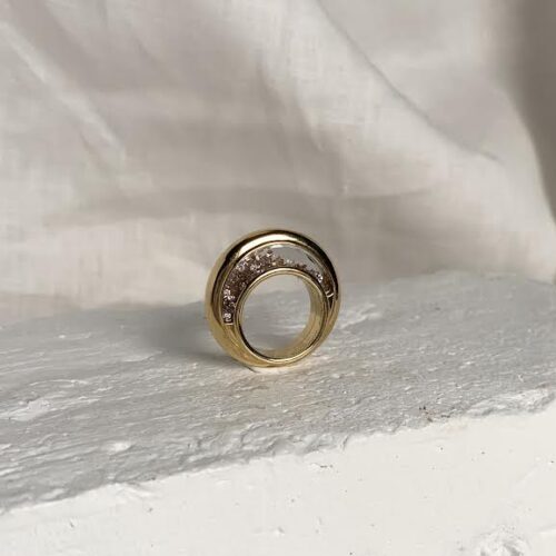 18 karat Yellow Gold and Pink Diamond "Artemis" Ring